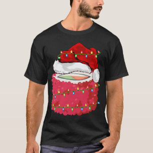 Sushi Fast Food Lover Xmas Santa Hat Sushi Christm T-Shirt