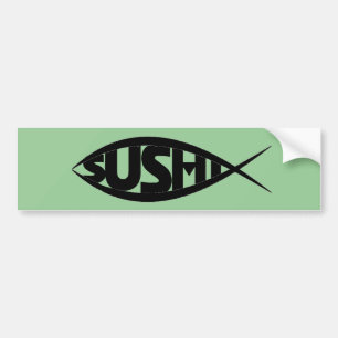 SUSHI FISH BUMPER STICKER