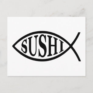 Sushi Fish Postcard