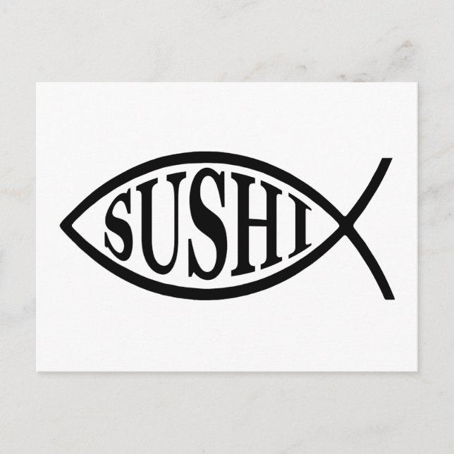 Sushi Fish Postcard (Front)