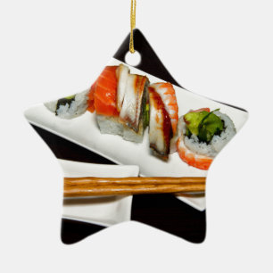Sushi Food Restaurant Eat Exotic Meals Fast Food Ceramic Tree Decoration