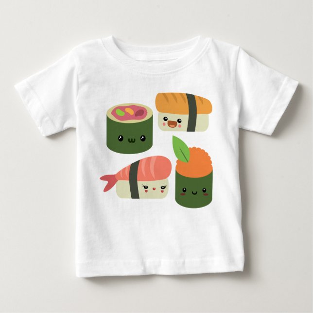 Sushi Friends Baby T-Shirt (Front)