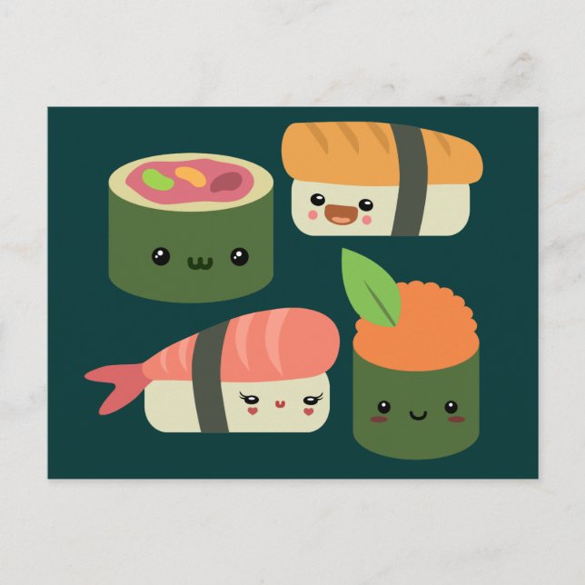 Sushi Friends Postcard (Front)