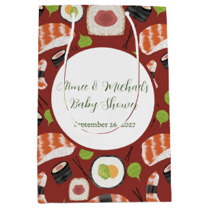 Sushi Gender Neutral Baby Shower Medium Gift Bag