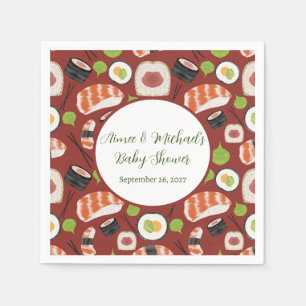 Sushi Gender Neutral Baby Shower Napkin