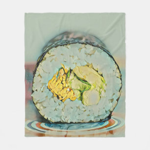 Sushi gift for food lovers fleece blanket