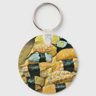 Sushi gift for food lovers key ring