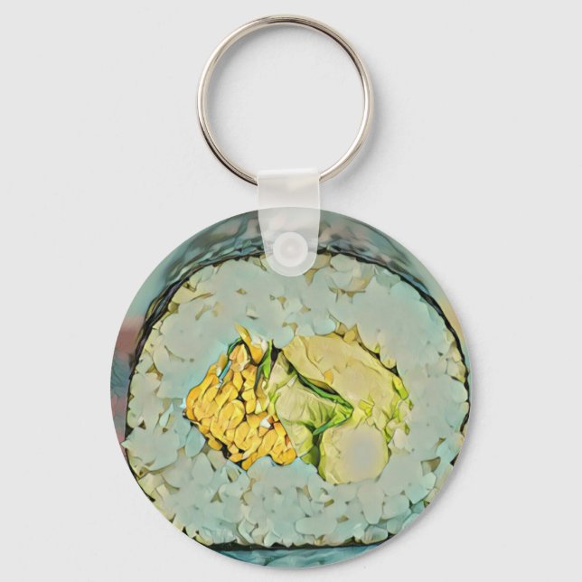 Sushi gift for food lovers key ring (Front)