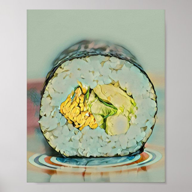 Sushi gift for food lovers poster (Front)