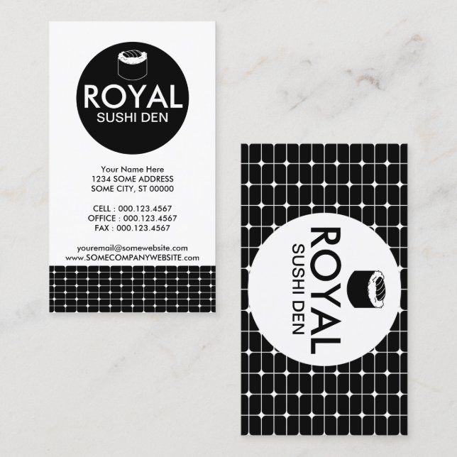 sushi grids business card (Front/Back)