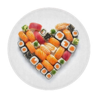 Sushi heart cutting board