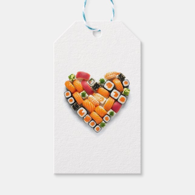 Sushi heart gift tags (Front)