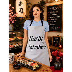 Sushi Is My Valentine Apron