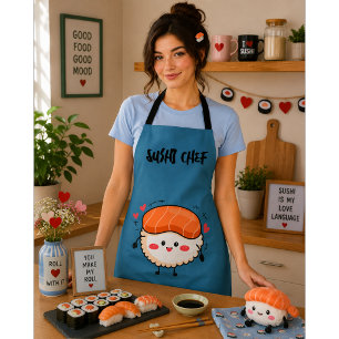 Sushi Is My Valentine Apron