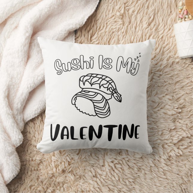 Sushi Is My Valentine Cushion (Blanket)