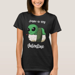 Sushi is My Valentine UFO Alien Valentine's Day T-Shirt