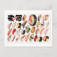 Sushi Japanese Food Hand Drawn Illustration
