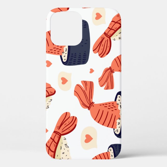 Sushi Japanese Food Seamless Pattern Case-Mate iPhone Case (Back)