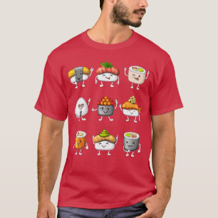 Sushi Japanese Food Sushi Lover Funny Sushi Kawaii T-Shirt