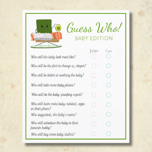 Sushi Kawaii Baby Guess Who Baby Flyer