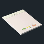 Sushi Kawaii Illustration Personalised  Notepad<br><div class="desc">The Kawaii Sushi cute Illustration Personalised notepad is a charming and delightful stationery item designed to bring a touch of cuteness to your daily note-taking and organisation. I illustrated this notepad which features a collection of adorable drawings inspired by the popular Japanese art style known as "kawaii." The illustrations depict...</div>