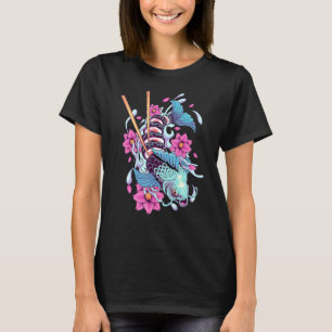 Sushi Koi Fish Japanese Koi Carp Pond Japan Cherry T-Shirt