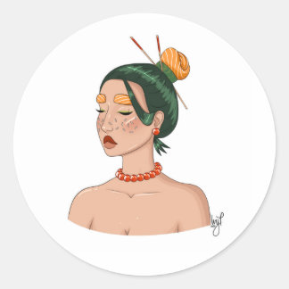 Sushi Lady Sticker
