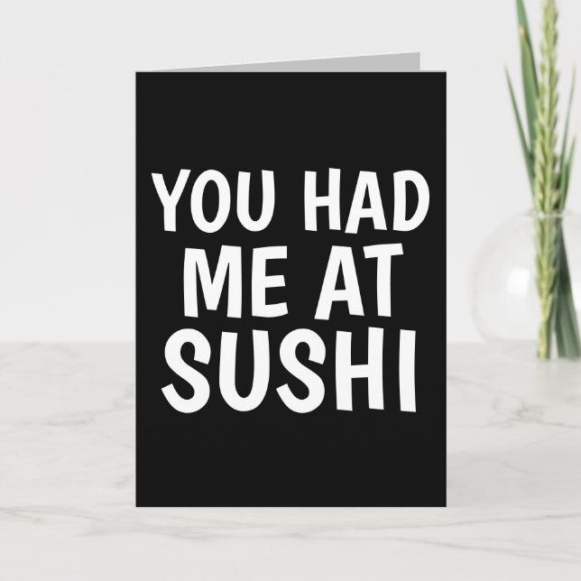 SUSHI LOVE YOU ROMANTIC FUNNY GREETING CARD (Front)