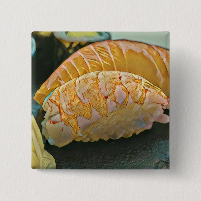 Sushi lover gift 15 cm square badge (Front)