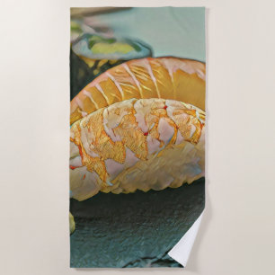 Sushi lover gift beach towel