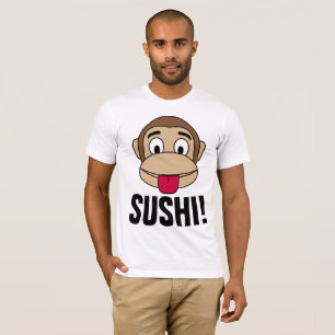 SUSHI LOVER, MONKEY T-shirts, Funny T-Shirt