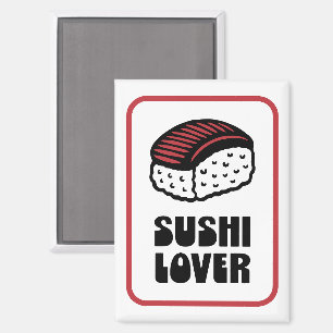 Sushi lover nigiri retro aesthetic  magnet