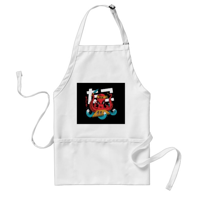 Sushi Lover, Octopus Sushi Chef Standard Apron (Front)