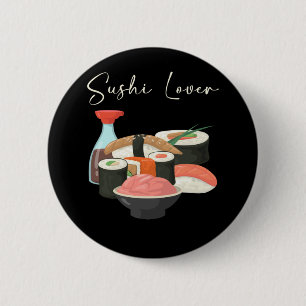 Sushi Lover Rice Japanese Food Tuna Maki Nigiri 6 Cm Round Badge