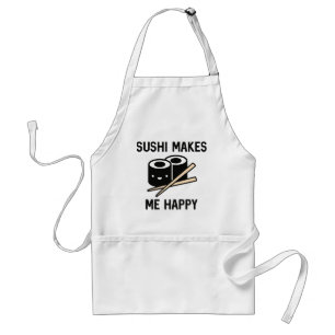 Sushi Makes Me Happy Standard Apron