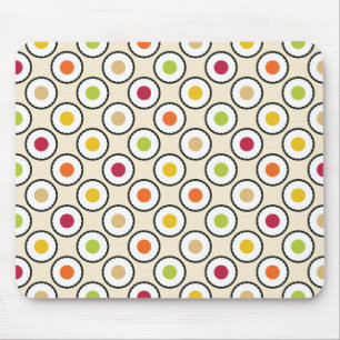 Sushi Maki Polka Dots Mouse Pad
