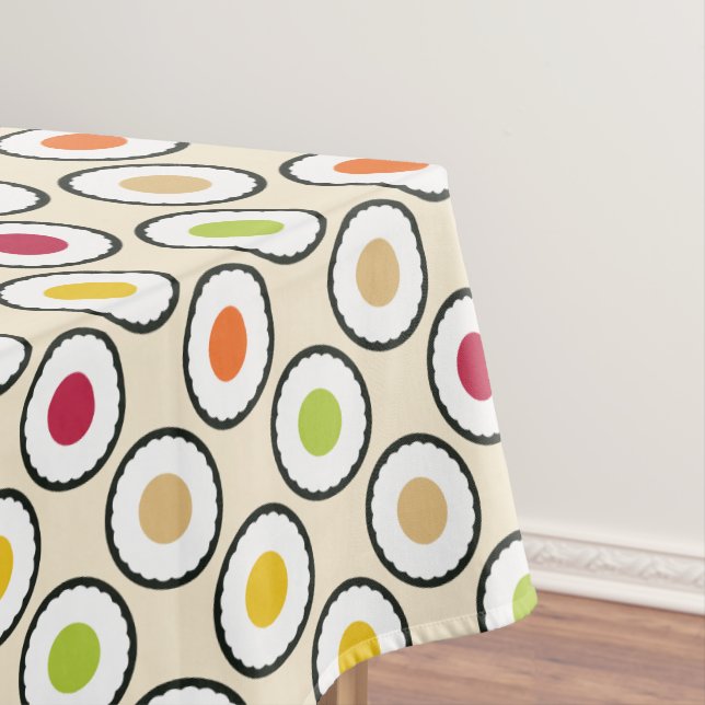 Sushi Maki Polka Dots Tablecloth (In Situ)