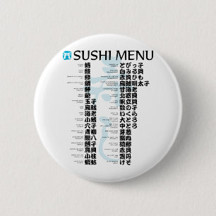 Sushi menu-Jpanese 6 Cm Round Badge