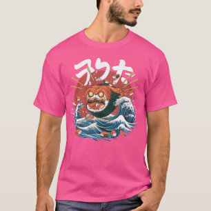 Sushi Monster. Japanese Inspired Wave. T-Shirt