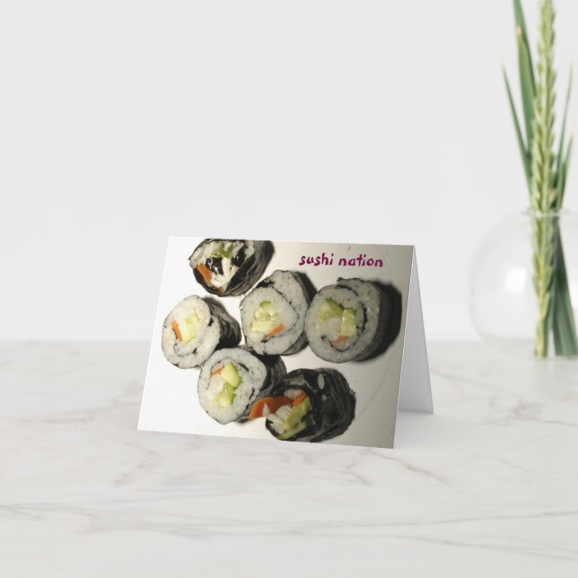Sushi Nation Greeting Card (Front)