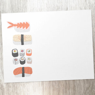 Sushi Nigiri Maki Roll Japanese Food Art Notepad