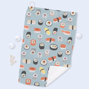 Sushi Nigiri Maki Roll Pattern Golf Towel