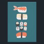 Sushi Nigiri Maki Roll Photo Print<br><div class="desc">Japanese food art for those who love to eat sushi,  sashimi,  nigiri and maki rolls. Yum!</div>