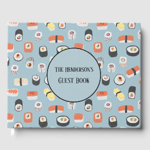 Sushi Nigiri Sashimi Maki Roll Custom Name Guest Book