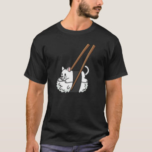 Sushi Nigiri White Cat Pet T-Shirt