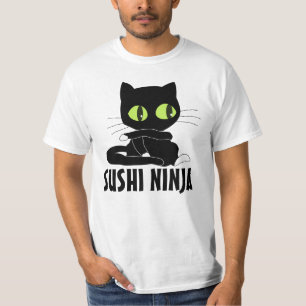 SUSHI NINJA CAT funny T-shirts