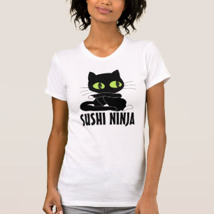 SUSHI NINJA CAT funny T-shirts