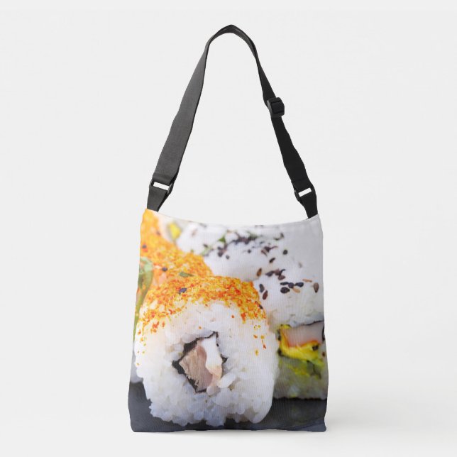 Sushi on a plate crossbody bag (Front)