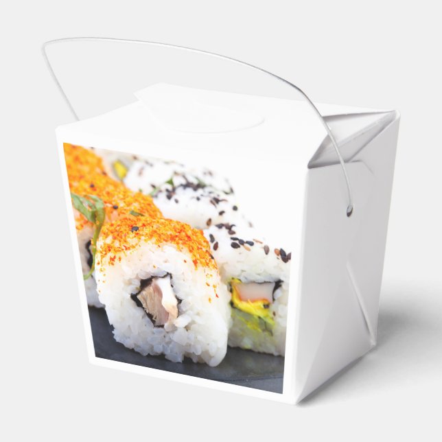 Sushi on a plate favour box (Back Side)