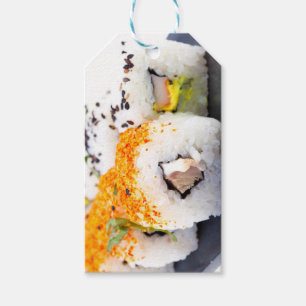 Sushi on a plate gift tags